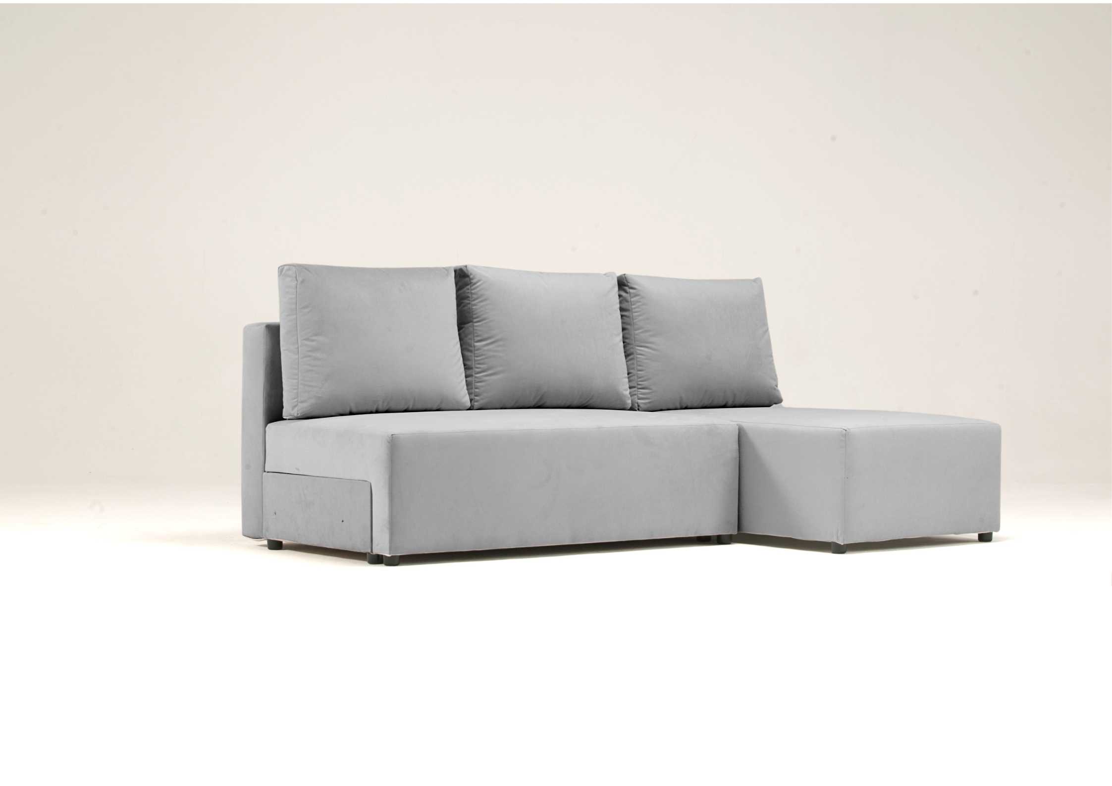 Mały narożnik 200cm rozkładany szary